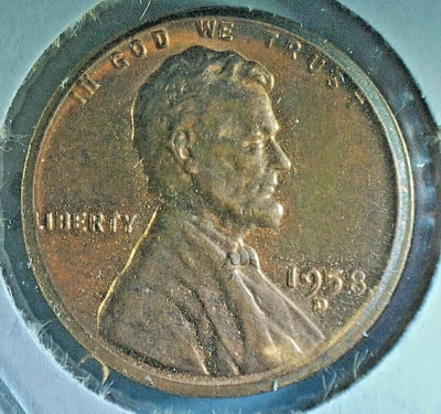 CINCO DE MAYO EVENT BEGINS- U.S. 1958 "D"  WHEATBACK "RIM" ERROR PENNY KM#132 - Image 1 of 3