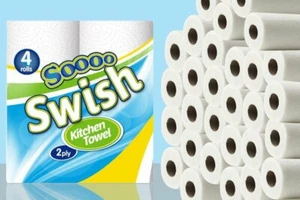 48 Swish 2 PLY Extra Super Absorbent Kitchen Rolls Embossed Towel Tissue Paper - Picture 1 of 1