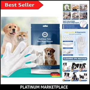 Safe & Gentle Pet Grooming Wipes for Dogs & Cats - 10 Pack, No Rinse Needed - Picture 1 of 11