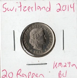 Coin Switzerland 20 Rappen 2014 KM29a - Picture 1 of 2