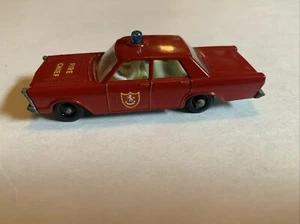 Vintage Lesney Matchbox 55 Custom Mercury Regular Wheels Fire Chief Car Mint - Picture 1 of 16