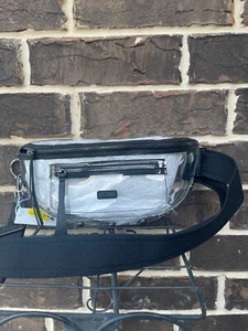 NWT $195 Hammitt Leather Crossbody Belt Bag Charles Fanny Pack Clear Black - Picture 1 of 3