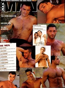 ALL-MAN 9-01 SEPTEMBER 2001 HAIR HUNK FEST VICTOR RACEK BLAKE HARPER CHRIS STEEL - Picture 1 of 1