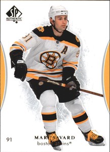 2007-08 SP Authentic Boston Bruins Hockey Card #8 Marc Savard