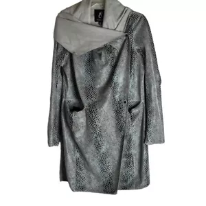Rachel Zoe Faux Snakeskin Jacket Gray Sz.XS - Picture 1 of 4