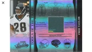 Patch maglia nera Fred Taylor 2006 Absolute Memorabilia Tools of the Trade #/50 - Foto 1 di 2