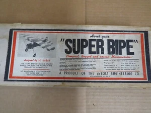deBolt Engineering Super Bipe RC Model Airplane Complete Wood Missing Hardware - Picture 1 of 10