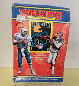 NFL Quarterback Club Valentines aus den 90er Jahren ungeöffnete Box - Bild 1 von 2