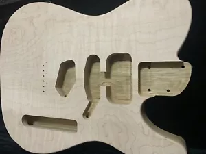 Corpo Telecaster American Ultra Style Limba Korina con top in acero fiamma riccia!!!! - Foto 1 di 8