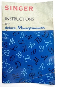 Vintage Singer Deluxe Monogrammer Instructions. Booklet Only. - Picture 1 of 7