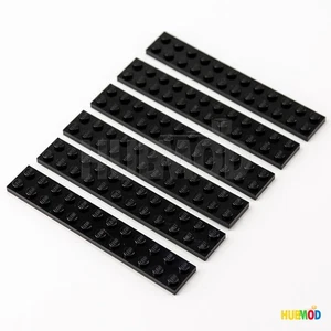 Menge 6 Original Lego schwarz 2x12 2445 Platte Bausteine flache Basis Stck. NEU - Bild 1 von 2