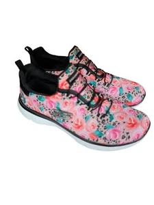 Zapatillas sin cordones ligeras de espuma viscoelástica floral rosa Skechers para mujer talla 8,5 - Imagen 1 de 7