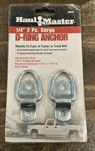 Haul Master 1/4" 2 Pc Cargo D-Ring Anchor • Working Load 233 LBS. • 60319 - Foto 1 di 4