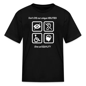 Equality For People With Disabilities Kid's T-Shirt - Picture 1 of 25