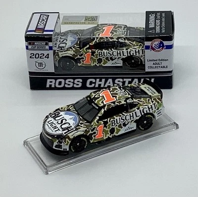 Camaro ZL1 2024 1/64 #1 Ross Chastain “Busch Light Camo” edición limitada SD SHIP Foto 1 de 2