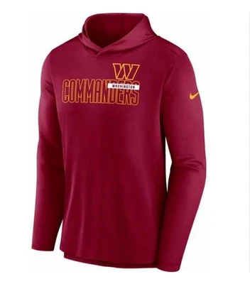 NWT Men’s Nike Washington Commanders Dri Fit Hoodie Medium Red Lightweight  - Image 1 of 4