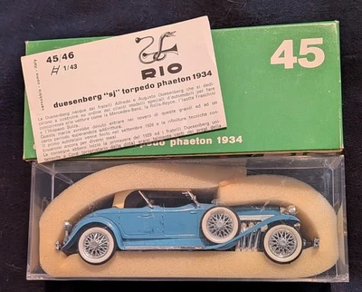Coche diecast vintage Rio #45 Duesenberg "sj" Torpedo Phaeton 1934 Foto 1 de 2