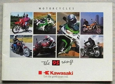 KAWASAKI MOTORCYCLES Sales Brochure 1995 #99985-102-94 Ninja ZX-9R GT550 ZXR750+ - Image 1 of 4