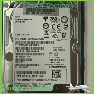 872737-001 872479-B21 HPE 1.2TB 12G 10K 2.5 SAS SC DS DISCO DURO INCLUYE BANDEJA HDD. - Imagen 1 de 8
