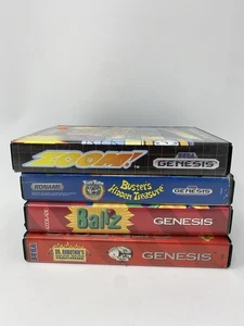 Sega Genesis solo scatola e manuale lotto di 4 buster Zoom Ballz Robotnik nascosti - Foto 1 di 16