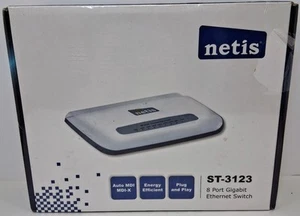Netis St-3123 8 Port Gigabit Ethernet Switch Mdi Mdix Plug And Play New Sealed - Picture 1 of 6