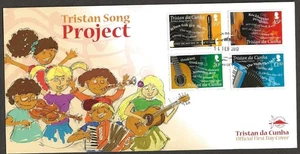 TRISTAN DA CUNHA 2013 TRISTAN SONG PROJECT SET OF 4 ON FDC - Picture 1 of 1