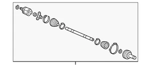 Genuine Honda Axle Assembly 44306-TK8-A31 - Picture 1 of 3