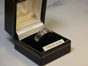 Brand new 925 Sterling Silver Ring with 10 White Cubic Zirconia Size P - Picture 1 of 6