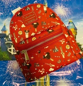 Disney Parks Weihnachten Urlaub Snack Essen Loungefly Mini Rucksack Tasche NEU - Bild 1 von 4