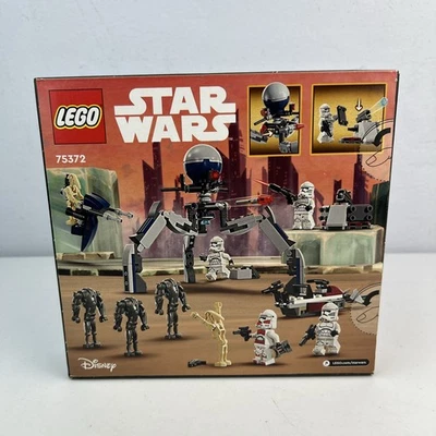 LEGO 75372 Star Wars Clone Trooper vs Battle Droid Set, Speeder Bike Battle Pack Foto 1 de 4