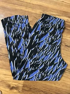 Raro pantalone MED adulto vintage OG anni 80 *NUOVO* blu nero surfista spiaggia palestra mimetico skate - Foto 1 di 8