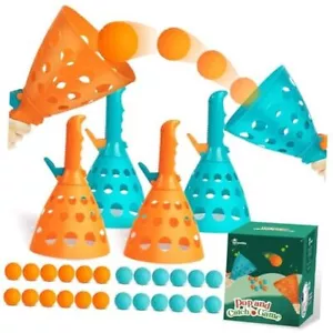 Pop and Catch Ball Game with 24 Balls and 4 Catch Launcher Baskets - Pop-BB - Picture 1 of 7