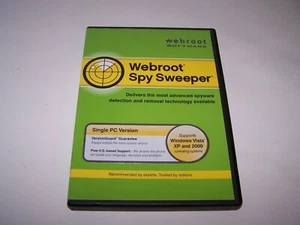 Webroot Spy Sweeper Windows Vista, XP 2003-2008 Software single PC Untested - Afbeelding 1 van 4