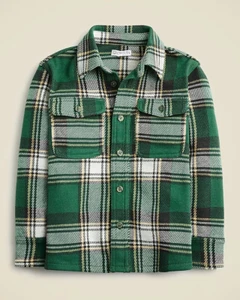 J Crew Crewcuts Youth Boy Size 12 Long Sleeve Seaboard Soft Knit Plaid Shirt 095 - Picture 1 of 8