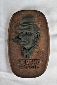 RARE BEREND BOTJE POTSON DUTCH CERAMIC WALL PLAQUE MAN SMOKING PIPE - Picture 1 of 7