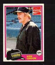 KIRK GIBSON Topps 1981 Topps Coca Cola #11--Detroit Tigers