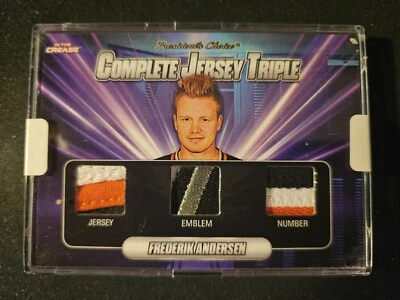Frederik Andersen Complete Jersey Triple Game Used Relics Anaheim Ducks #/10 - Image 1 of 4