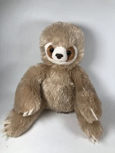 Aurora Plush Sloth Destination Nation Beige Brown 8” 2017 Stuffed Animal Toy - Picture 1 of 11
