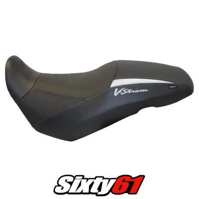 Cubierta de asiento Tappezzeria blanco negro Suzuki VStrom 650 2017-2021 2022 2023 2024 Foto 1 de 4