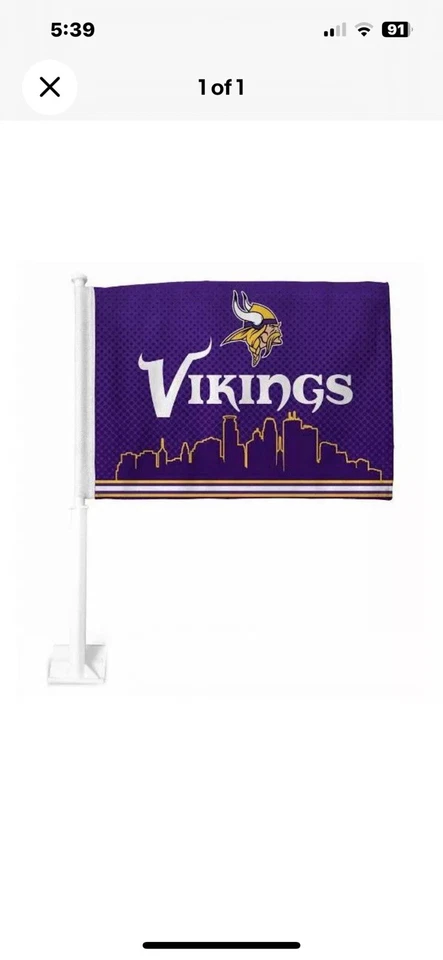 Minnesota Vikings Rico Industries Car Flag