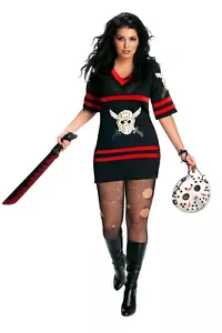 Jason Voorhees Friday the 13th Murdere Slasher/Mask Sexy Costume Plus SZ - Picture 1 of 5