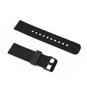 22mm Pebble Classic Smart Watch 301BL Silicone Rubber Wrist Watch Band Black - Picture 1 of 2