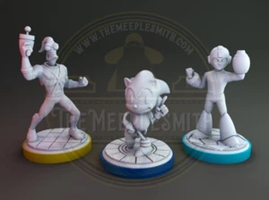 Classic heroes - Sonic, Worm and Megaboy miniatures for tabletop and boardgames - Imagen 1 de 8