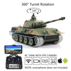 Henglong 1/16 7.0 Upgraded Metal German Panther V RC Tank 3819 360° Turret FPV - Picture 1 of 12