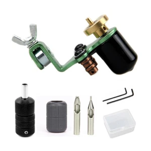 Rotary Tattoo Machine Gun Kit Shader Liner with Grip Tip Aluminum Alloy Green - Picture 1 of 10