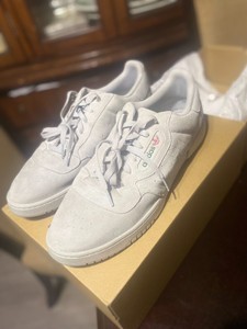yeezy powerphase quiet grey on feet
