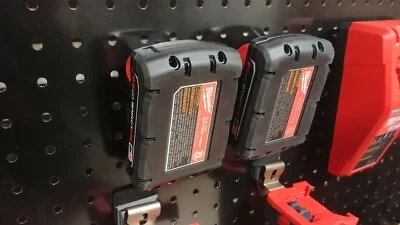 Tool Storage - Pegboard Mounted Milwaukee M18 18v Battery Holder