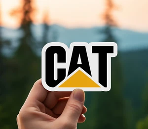 CAT Logo Vinyl Decal | Caterpillar Vinyl Sticker Waterproof - Scratch Protection - Picture 1 of 5