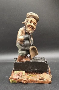 Vintage Tom Clark Wichtel Elfe alter Mann Bergmann Zug Eisenbahn Figur Deko - Bild 1 von 12