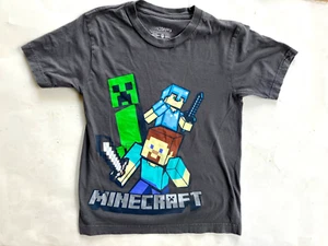 Mojang Studios - Boy's MINECRAFT Multicolor Black T-Shirt - Size S - Picture 1 of 4